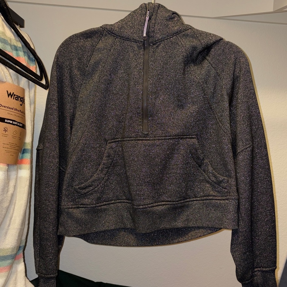 Sparkle Lululemon Black Half-Zip Pullover Sweatshirt